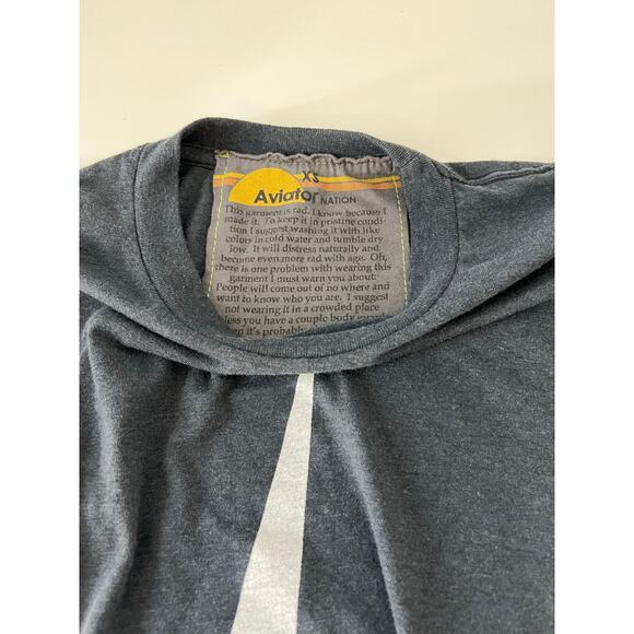 Aviator Nation Charcoal & White Bolt t-shirt Sz XS (0-2) - Picture 5 of 9